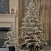Decorator's Warehouse 4' Potted Jackson Flocked Pine with 150 Warm White LED Lights > 4 Feet & Under|Christmas Decor