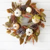 Decorator's Warehouse 24" Pumpkin Leaves Berry Wreath > Fall Decor|Fall Decor