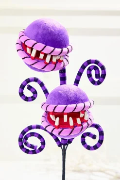 Decorator's Warehouse 26" Purple Carnivorous Plant Curly Spray > Halloween|Halloween