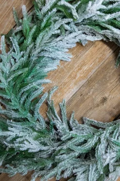 Decorator's Warehouse 24” Real Touch Flocked Norfolk Wreath > Natural Greenery|Christmas Decor