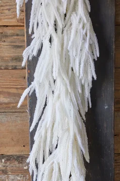 Decorator's Warehouse 48” Real Touch Flocked White Norfolk Garland > Real Touch Garlands|Natural Greenery