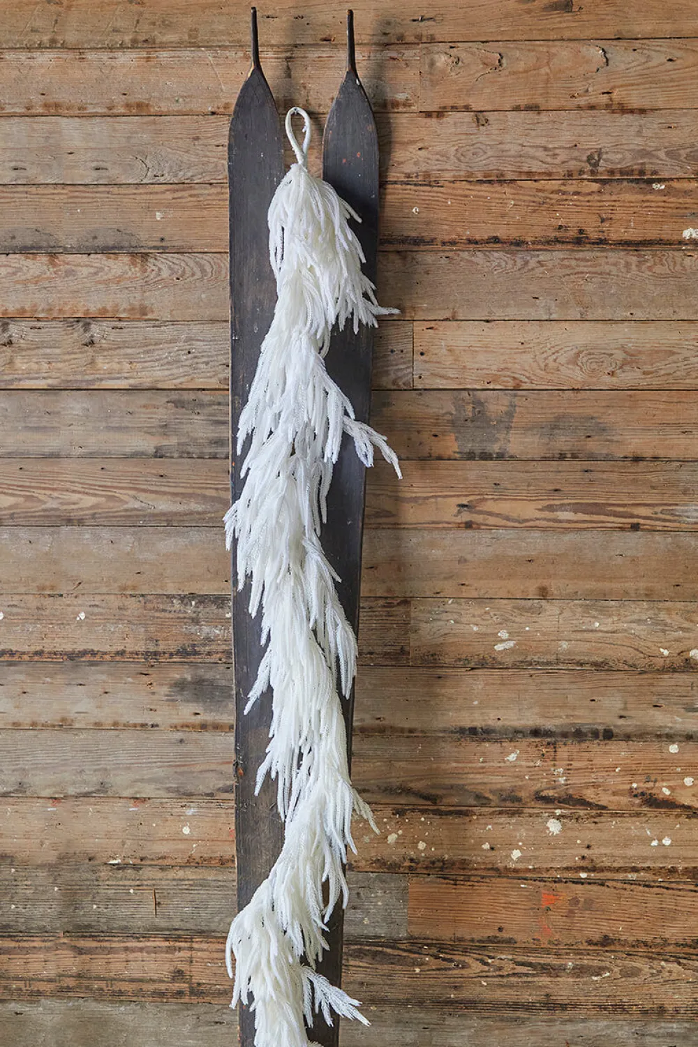 Decorator's Warehouse 120” Real Touch Flocked White Norfolk Pine Garland > Flocked White Collection|Natural Greenery