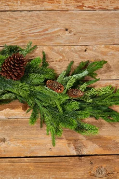 Decorator's Warehouse 42” Real Touch Norfolk / Spruce / Juniper Swag > Cardinal|Natural Greenery