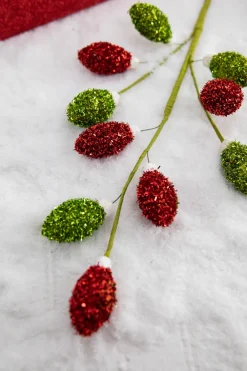 Decorator's Warehouse 28” Red and Green Lightbulb Stem > Christmas Sale
