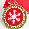 Decorator's Warehouse 8" Red and White and Green Snowflake Ornament > Christmas Ornaments|Storyville