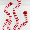 Decorator's Warehouse 24" Red and White Fabric Peppermint Stripe Jingle Bell Spray > Christmas Decor|Christmas Sprays