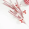 Decorator's Warehouse 33" Red and White Glitter Peppermint Grass Spray > Peppermint|Christmas Sale