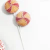 Decorator's Warehouse 24” Red and White Peppermint Stripe Waffle Spray > Christmas Decor|Christmas Sprays