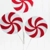 Decorator's Warehouse 20” Red and White Peppermint Swirl Stem > Gingerbread|Peppermint