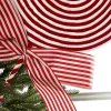 Decorator's Warehouse 33.5" Red and White Peppermint with Bow Spray > Christmas Decor|Christmas Sprays