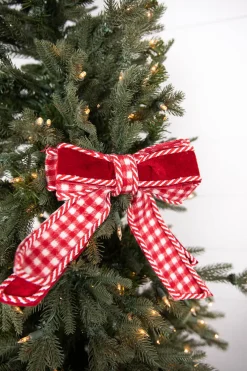 Decorator's Warehouse 8” Red and White Plaid Bow > Christmas Decor|Valentine'S Decor