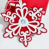 Decorator's Warehouse 9.8" Red and White Snowflake Ornament > Christmas Ornaments|Christmas Decor