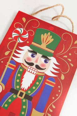 Decorator's Warehouse 12" Red Blue Green Nutcracker With Candy Sign > Best Sellers|Nutcracker