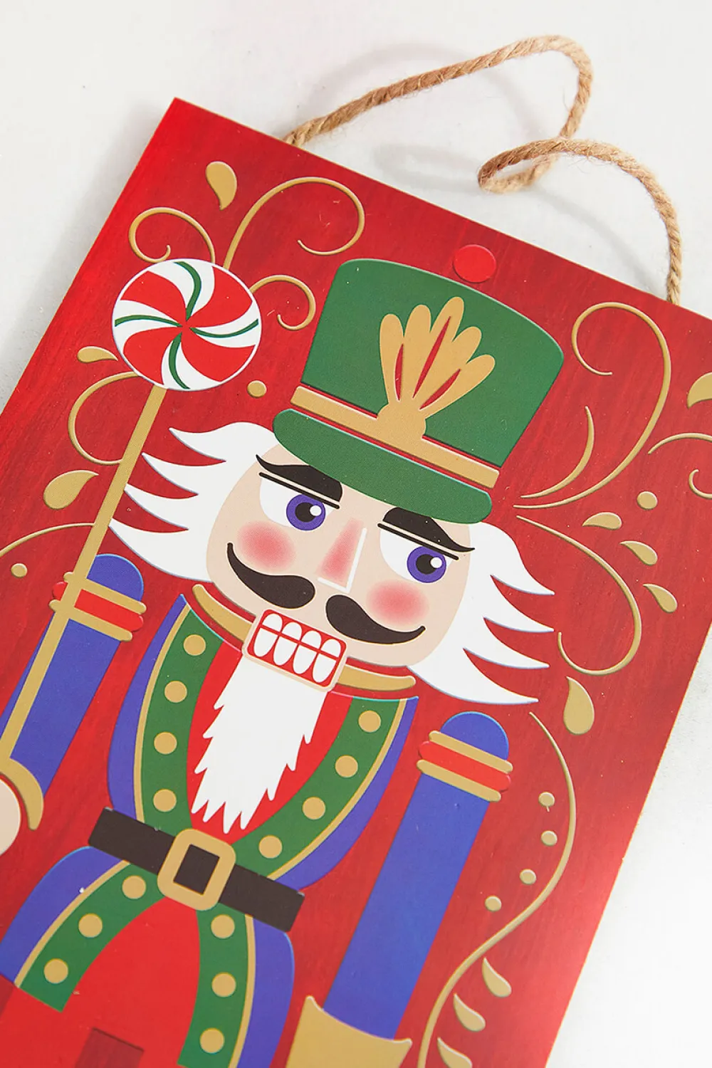 Decorator's Warehouse 12" Red Blue Green Nutcracker With Candy Sign > Best Sellers|Nutcracker