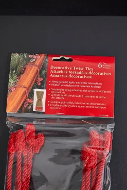 Decorator's Warehouse 16” Red Decorative Twist Ties > Christmas Decor|Christmas Garlands