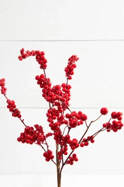 Decorator's Warehouse 18” Red Dew Berry Spray > Best Sellers|Farmhouse