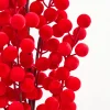 Decorator's Warehouse 33" Red Flocked Berry Spray > 2026 New Additions|Classic Christmas