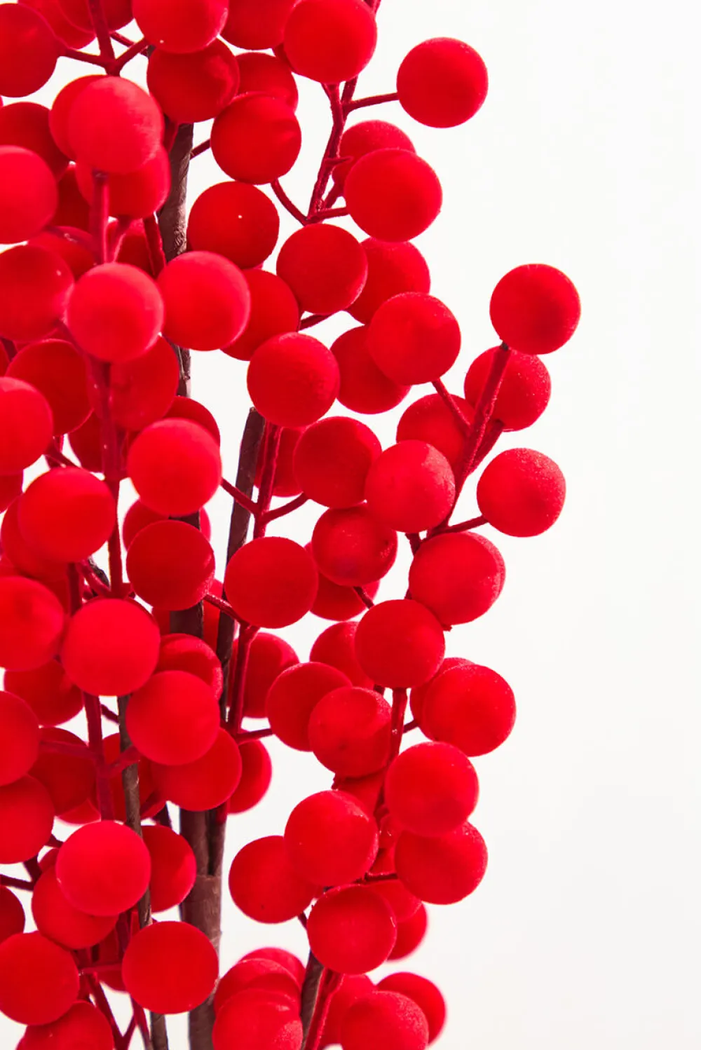 Decorator's Warehouse 33" Red Flocked Berry Spray > 2026 New Additions|Classic Christmas