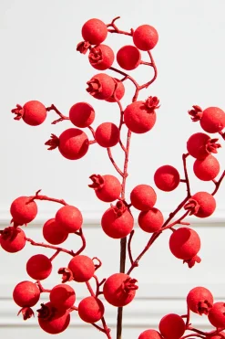 Decorator's Warehouse 29” Red Flocked Berry Spray > Cardinal|Nutcracker