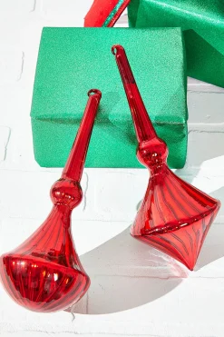 Decorator's Warehouse 10" Red Glass Drop Ornament > Christmas Decor|Christmas Ornaments
