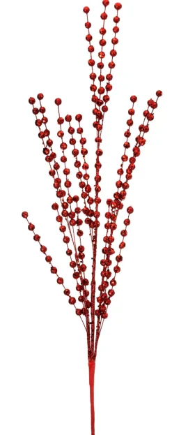 Decorator's Warehouse 33” Red Glitter Ball Spray > North Pole Party