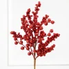 Decorator's Warehouse 20" Red Glitter Berry Spray > Farmhouse|2026 New Additions