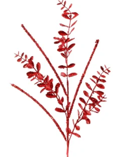 Decorator's Warehouse 29” Red Glitter Boxwood Berry Stick Spray > Christmas Sale|Christmas Sprays