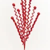 Decorator's Warehouse 28" Red Glitter Curly Spray > Christmas Decor|2026 New Additions