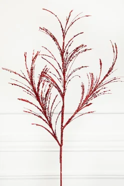 Decorator's Warehouse 34" Red Glitter Pampas Grass Spray > Christmas Sale|Christmas Sprays