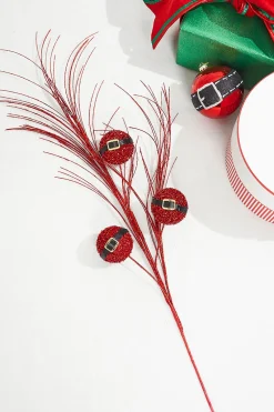 Decorator's Warehouse 26" Red Glitter Santa Belt Spray > North Pole Party|Christmas Sale