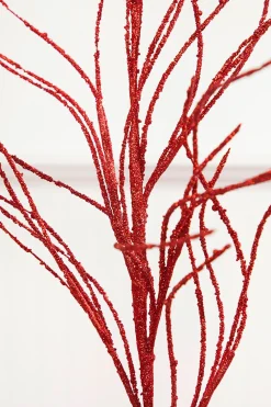 Decorator's Warehouse 45" Red Glitter Willow Spray > Nutcracker|Christmas Sprays