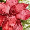 Decorator's Warehouse 22" Red Iced Poinsettia Stem > Nutcracker|Christmas Decor