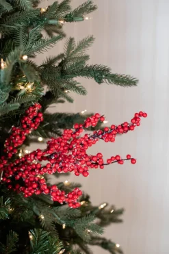 Decorator's Warehouse 24” Red Iced Water Resistant Mini Berry Spray > Christmas Sprays|Christmas Decor