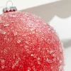 Decorator's Warehouse 6" Red Ice Gumdrop Ball Ornament > Christmas Ornaments|Christmas Decor