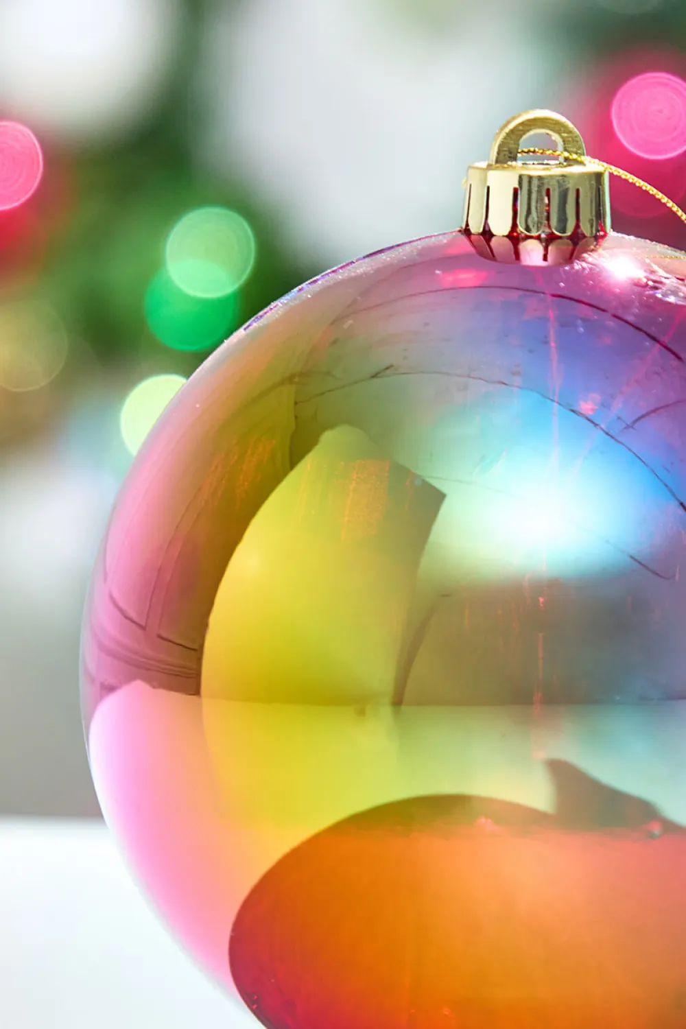 Decorator's Warehouse 6" Red Iridescent Ball Ornament > Retro Brites|Christmas Decor