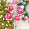 Decorator's Warehouse 15" Red Iridescent Ball Pick > Christmas Sprays|Christmas Decor