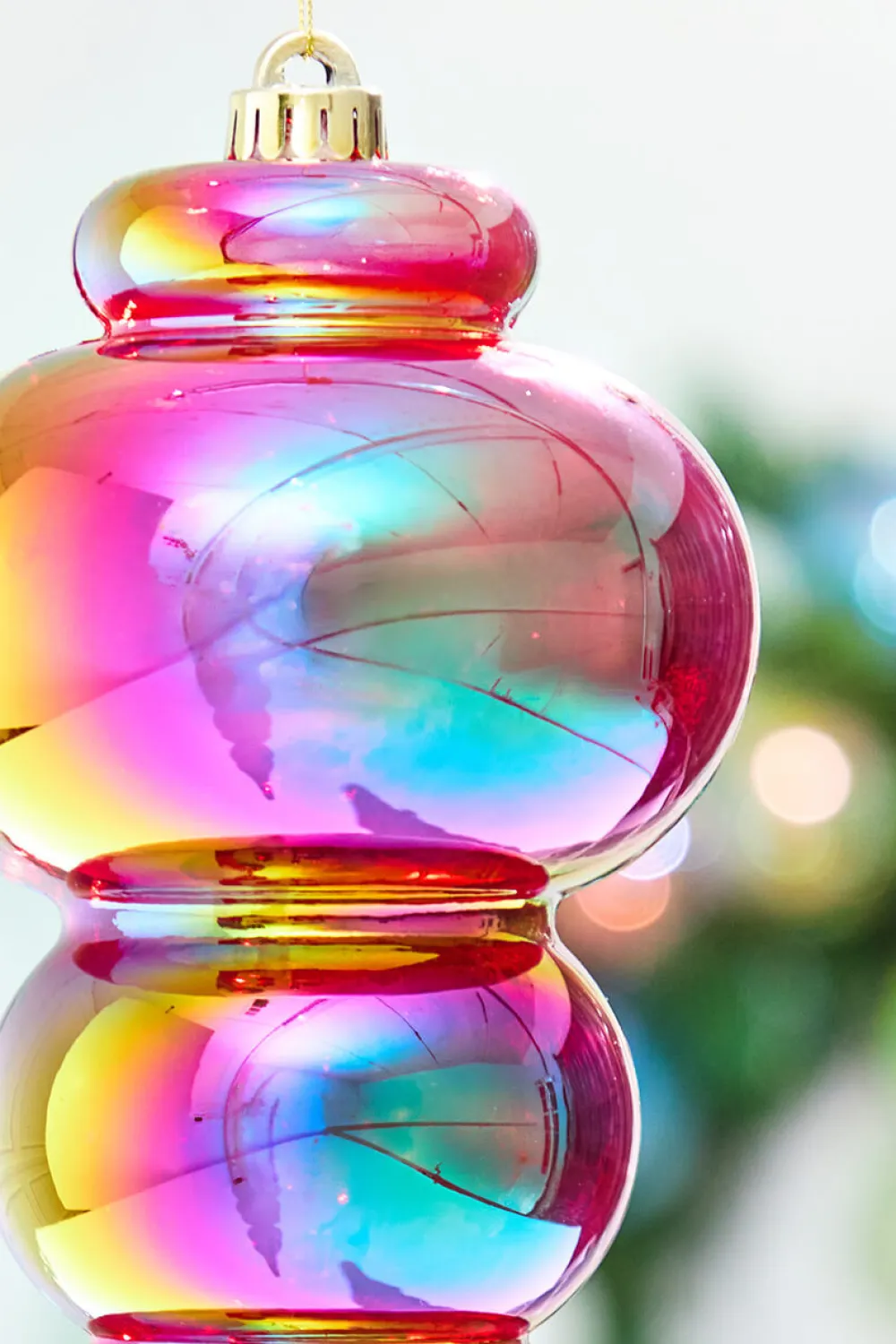 Decorator's Warehouse 15" Red Iridescent Teardrop Ornament > Retro Brites|Christmas Decor