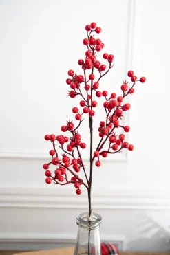 Decorator's Warehouse 26” Red Mixed Berry & Crabapple Spray > Cardinal|Christmas Sprays