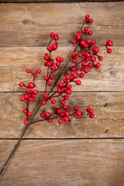 Decorator's Warehouse 26” Red Mixed Berry & Crabapple Spray > Cardinal|Christmas Sprays