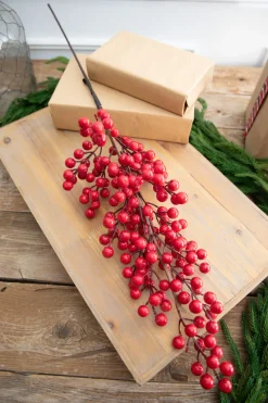 Decorator's Warehouse 35” Red Orchard Berry Stalk > Christmas Sprays|Christmas Decor