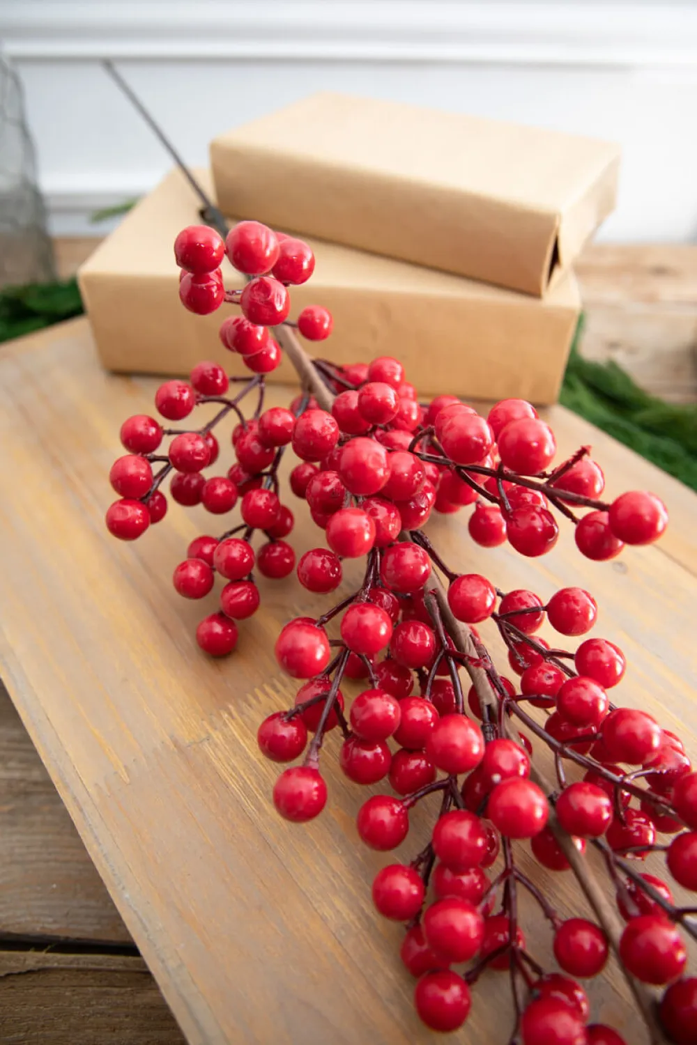 Decorator's Warehouse 35” Red Orchard Berry Stalk > Christmas Sprays|Christmas Decor