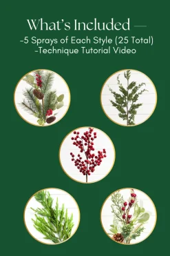 Decorator's Warehouse Red Rustic Sprays Mini Bundle > Tree Toppers|Sprays Mini Bundles