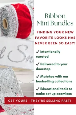 Decorator's Warehouse Red & Silver Ribbon Mini Bundle > Christmas Ribbon|Christmas Decor