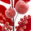 Decorator's Warehouse 25.5" Red Velvet Berry & Apple Spray > Nutcracker|Christmas Sprays
