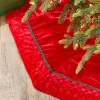 Decorator's Warehouse 54" Red Velvet Braided Edge Tree Skirt > Christmas Decor|Christmas Textiles