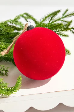 Decorator's Warehouse 4" Red Velvet Flocked Ornament > Nutcracker|Christmas Decor