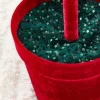 Decorator's Warehouse 36" Red Velvet Sequin Bow Potted Ball Topiary > Traditional|Christmas Accents