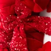 Decorator's Warehouse 30" Red Velvet Sequin Bow Wreath > Christmas Decor|2026 New Additions