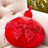 Decorator's Warehouse 10" Red Velvet with Sequin Bow Ornament > Christmas Decor|Christmas Accents
