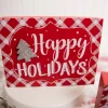 Decorator's Warehouse Red & White Christmas Block > Christmas Decor|Peppermint